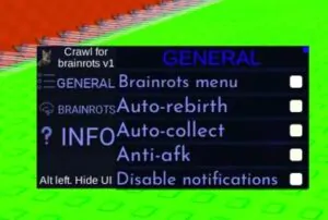 Crawl for Brainrot Keyless Script – Auto collect