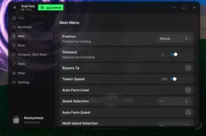 Sailor Piece Script Keyless made by Axel Hub – Auto farm levels