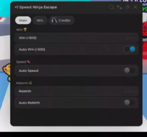 +1 Speed Ninja Escape Script – Auto Win