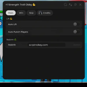 +1 Strength Troll Obby Script Keyless