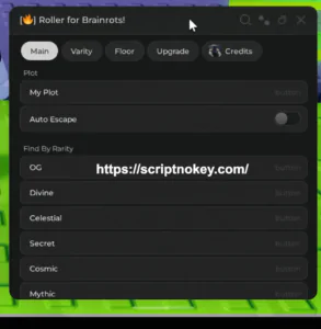 Roller for Brainrot Find Brainrots by Rarity and Varity