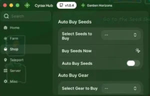 Cyraa Hub script for garden horizons keyless