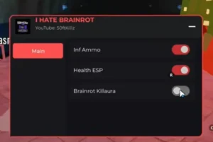 I HATE BRAINROT Script by S0ftkillz – Ammo, ESP, Auto Kill