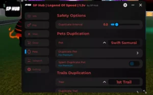 Legends Of Speed SP Hub v1.3 Duplicate Pets, Auto Evolve