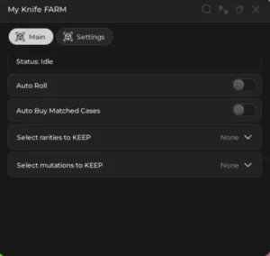My Knife FARM script keyless – Auto Roll, Auto Buy