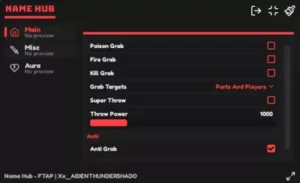 Name Hub Script for FTAP keyless