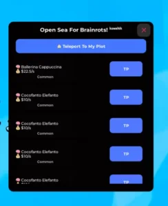 Open Sea For Brainrots Teleport Script 2026