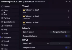 Redz Hub Blox Fruits Script – Auto Farm