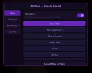 Simple Spells Script by ZXCHub – Auto Farm