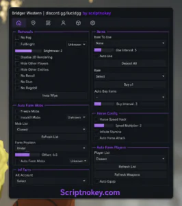 Bridger Western level farm and insta kill script