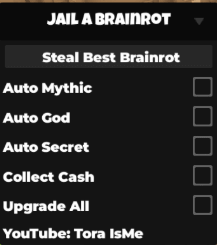 Jail A Brainrot Script keyless – Steal best brainrot