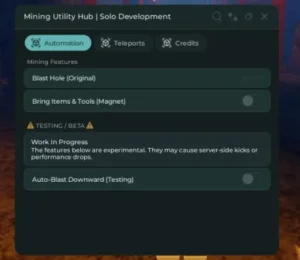 Mining Utility Hub – Bring items and Tools