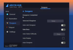 Sailor Piece Script Arvyn Hub – Auto Farm, Kill Aura