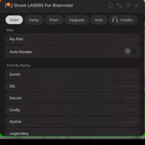 Shoot Lasers for Brainrots Script Keyless