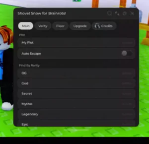 Shovel Snow for Brainrots Auto Escape, Auto OG (No Key)