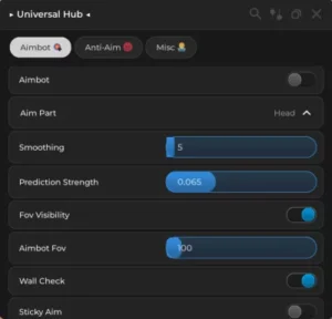 Universal Script Aimbot, Wall Check, And many More