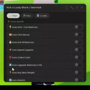 Vaen Hub Kick a Lucky Block Script Keyless