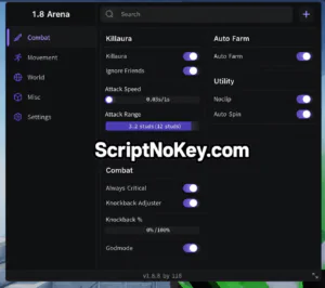 1.8 Arena Auto Farm Script Keyless