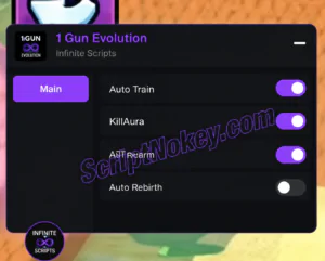 +1 Gun Evolution Script S0ftKillz – Kill Aura, Farm, Rebirth