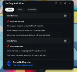 Surfing and Slide Inf Cash and inf wins
