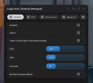 Arsenal Keyless Script | Aimbot & Silent Aim | Luigi Hub