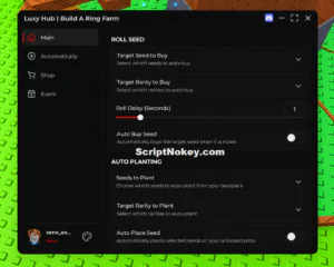 Build a Ring Farm Luxy Hub Script Keyless