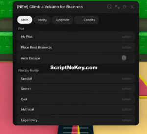Climb a Volcano for Brainrots Script Keyless