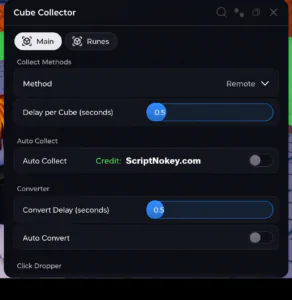 Cube Collector Auto OP Click dropper