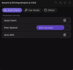 Driving empire script