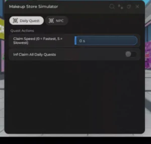 Makeup Store Simulator inf claim script (No Keys)