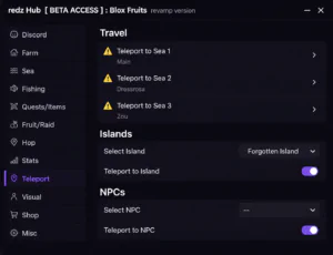 Redz Hub Blox Fruits Script – Auto Farm