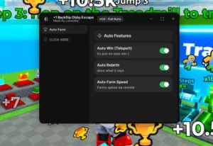 +1 Backflip Obby Escape script (NO KEY) – Auto Farm & Auto Rebirth