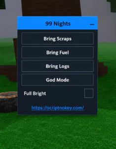 Bring Scraps, Fuel, Logs, God Mode OP (No Keys)
