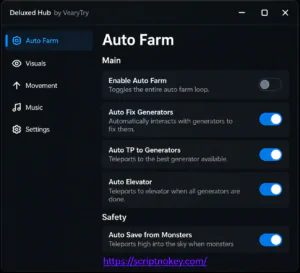 Deluxed Hub Auto Farm Dandy’s World script OP (No Keys)