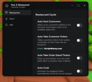 Run a Restaurant Auto Harvest Crops Script keyless