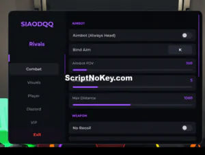 Siaodqq Rivals Aimbot (Always Head) and Trigger Bot Script Keyless OP 2026