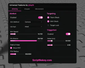 UNIVERSAL Features AIMBOT ESP FLY