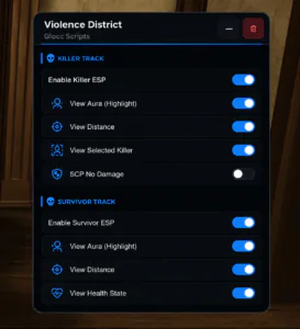 Violence District, ESP, TP, Vault/Speed Changer etc
