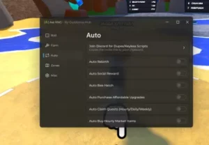 Ouroboros Hub Axe RNG script (KeyLess) – Auto Rebirth, Auto Bee Hatch