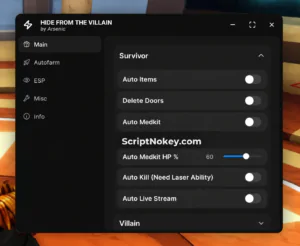 Hide from the villain script keyless