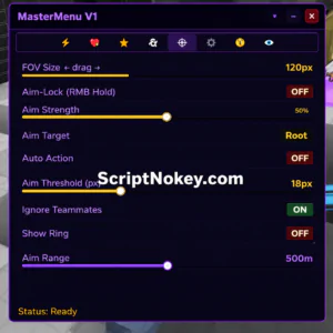 MasterMenu V1 Aim lock, Auto action Universal