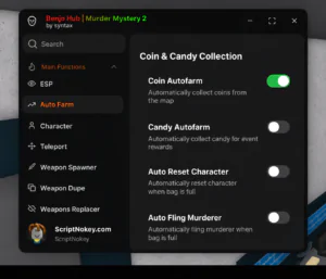 Benja Hub MM2 Auto Farm script OP (Keyless)