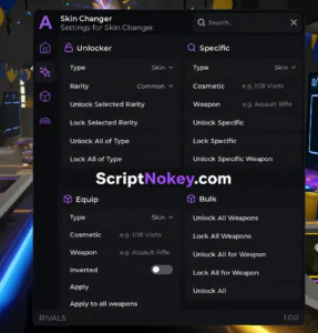 Rivals Skin Changer script keyless – Working in Potassium