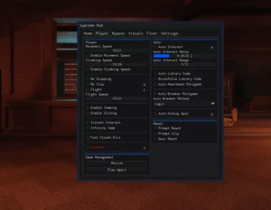 Supreme Hub Doors Script (NO KEY) – Enable Jumping & Enable Sliding