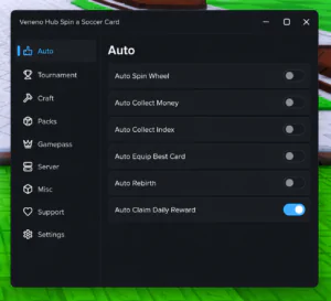 Veneno Hub Spin a Soccer Card script keyless