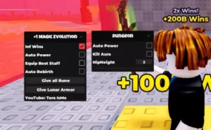 +1 Magic Evolution Script (Keyless) – INF WINS & KILL AURA