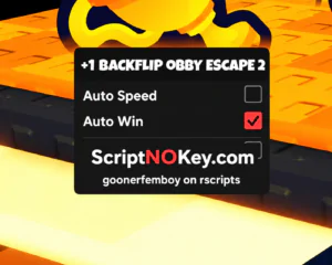 +1 Backflip Obby Escape Auto Wins Farm Script OP