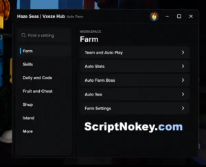 Haze Seas Auto Farm Level OP Script by Vxeze Hub