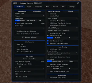XGRS Hub Storage Hunters Automation Script Keyless