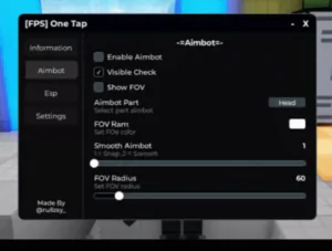 Aimbot Part One Tap script keyless